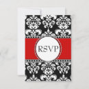Pesquisar por damasco preto e vermelho convites Rsvp