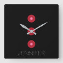 Pesquisar por círculo preto relogios de parede Vermelho