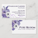 Pesquisar por floral roxo cartao de visita Branco