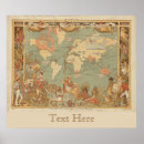 Pesquisar por poster antigo mapa mundo artes pôsteres Viagem