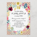 Pesquisar por ladybug first birthday convites Menina