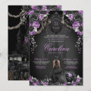 Pesquisar por roxo preto aniversário convites Doce dezesseis