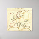 Pesquisar por mapa do país impressão de canvas Gravado