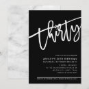 Pesquisar por aniversário de preto 30 anos convites Minimalista