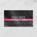 Pesquisar por damasco cor rosa e preto de cartao de visita For her