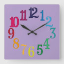 Pesquisar por números coloridos relogios de parede Arco íris