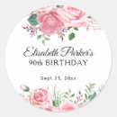 Pesquisar por 90 anos de de aniversário adesivos Floral