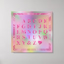 Pesquisar por do alfabeto impressão de canvas Rosa