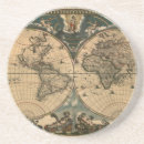 Pesquisar por mapas de velho mundo porta copos Vintage