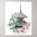 Pesquisar por templo japonês pósteres pôsteres Aquarela