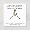 Pesquisar por eletricista engraçado cartao de visita Lâmpada