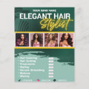 Pesquisar por cor do cabelo flyers Corte de cabelo