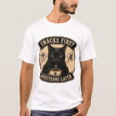 Pesquisar por gato preto camisetas For him
