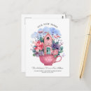 Pesquisar por rosa e azul cartoes postais Anúncio de mudança