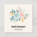 Pesquisar por flores azuis bonito cartao de visita Aquarela