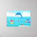 Pesquisar por golfinhos impressão de canvas Natação