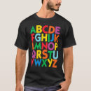 Pesquisar por letras do alfabeto de abc camisetas Colorido
