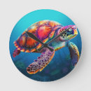 Pesquisar por tartaruga relogios de parede Aquarela