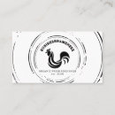 Pesquisar por galinha preto e branco cartao de visita Simples