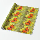 Pesquisar por borboletas e flores papel de presente For her