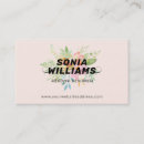 Pesquisar por folhas delicadas cartao de visita Rosa