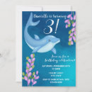 Pesquisar por golfinhos aniversário convites Azul