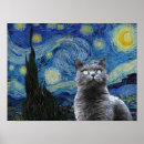 Pesquisar por pintura gato artes pôsteres Noite estrelada