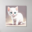Pesquisar por gato branco impressão de canvas Gatinho