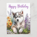 Pesquisar por husky siberiano cartoes Aquarela