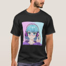 Pesquisar por menina com fones de ouvido camisetas Anime