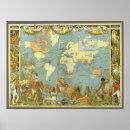 Pesquisar por mapas do mundo antigos pôsteres Vintage