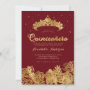 Pesquisar por vermelho dourado convites Quinceanera