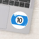 Pesquisar por número dez adesivos Bilhar