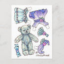 Pesquisar por boneca de papel cartoes postais Azul