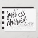 Pesquisar por recem casados ela convites Preto e branco