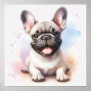 Pesquisar por buldogue francês pôsteres Aquarela