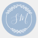 Pesquisar por azul e branco casamento adesivos Monograma