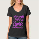Pesquisar por fita do roxo do lúpus camisetas Para