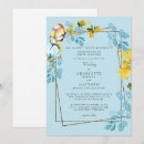 Pesquisar por amarelo e azul casamento convites Moderno