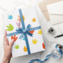 Pesquisar por pegadas papel de presente Dinossauro