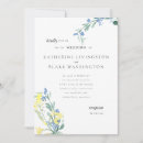 Pesquisar por flor azul amarela convites Bride