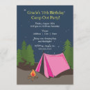Pesquisar por festa de de acampamento aniversário convites Menina
