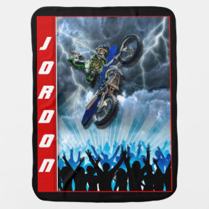 Erosebridal Cobertor de lã de motocicleta com nome personalizado para  meninos motocross 127 cm x 152 cm, cobertor de motocicleta de corrida para  motos de esportes radicais, decoração de sofá com tema