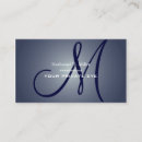 Pesquisar por azul da meia noite cartao de visita Monograma