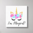 Pesquisar por arte do unicórnio impressão de canvas Girl