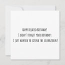 Pesquisar por atrasado feliz aniversario cartoes Aniversário atrasado engraçado