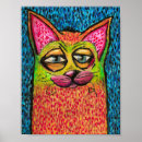 Pesquisar por gatos coloridos pôsteres Fofo