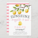 Pesquisar por cor de rosa da limonada aniversário convites Festa de verão