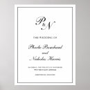 Pesquisar por casamento preto e branco pôsteres Elegante
