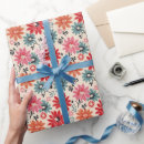 Pesquisar por flores do vermelho azul papel de presente Padrão